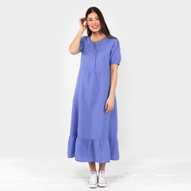 ZOE orchid linen dress