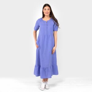ZOE orchid linen long dress