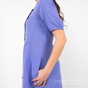 ZOE orchid linen dress with pockets on the sides