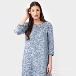 BLUET linen cotton jacquard dress