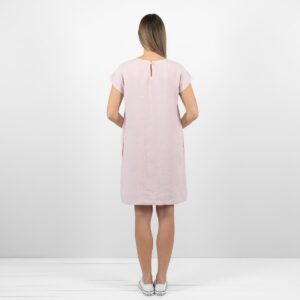 linen rose dress from backside
