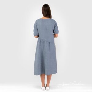 Linen blue dress.