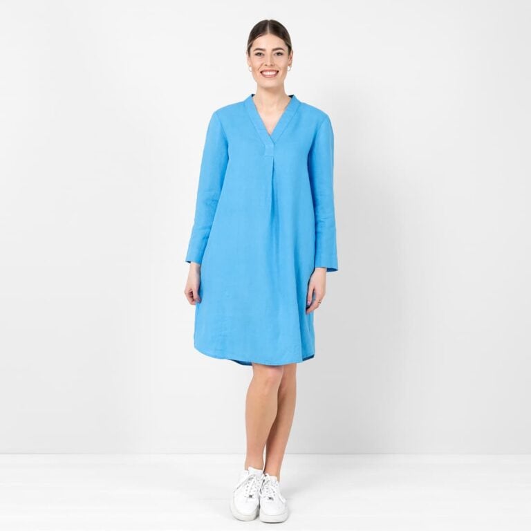 Light blue linen dress, 100% linen