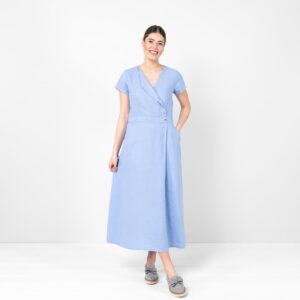 Light blue linen dress