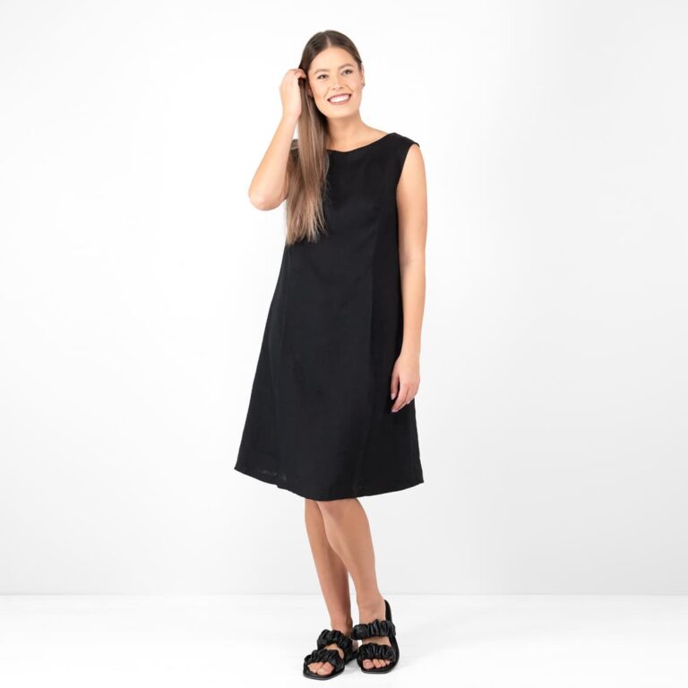 linen black dress