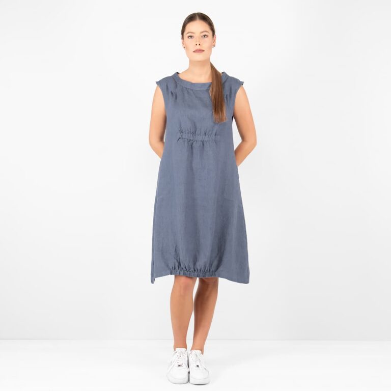 jeans blue linen dress