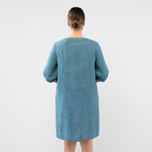 AVA Kjole blå grønn