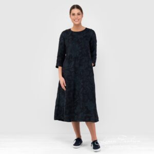 DELFINA floral pattern dress.