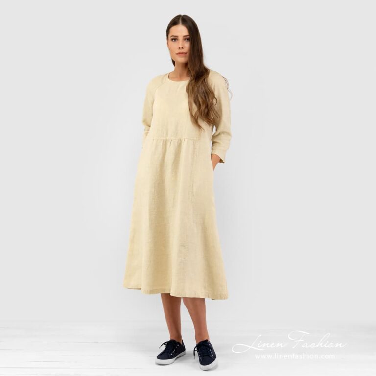DELFINA pale yellow dress.