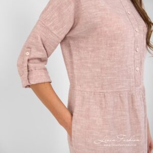 Brownish colored dress.