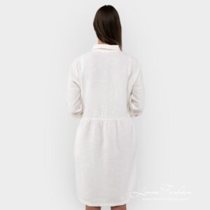 Linen cotton dress of white colour.