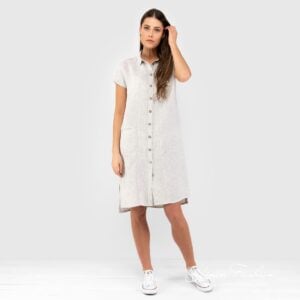 White linen dress full size