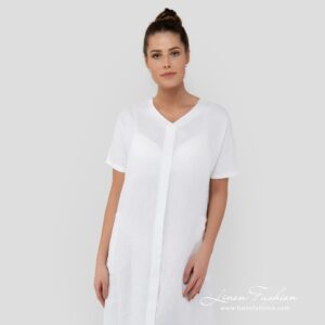 TOKYO white linen dress.