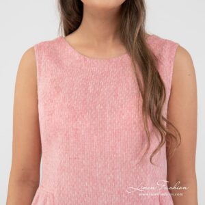 Rosy dyed linen dress.