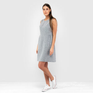 Grey linen dress