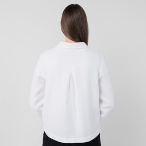 Linen cotton white jacket, long sleeves