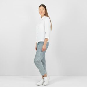 white linen shirt style blouse