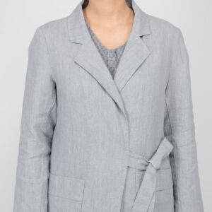 grey linen jacket washed