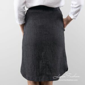 MINIS skirt of 100% linen fabric.