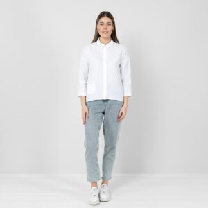 BIANCA white linen blouse full size