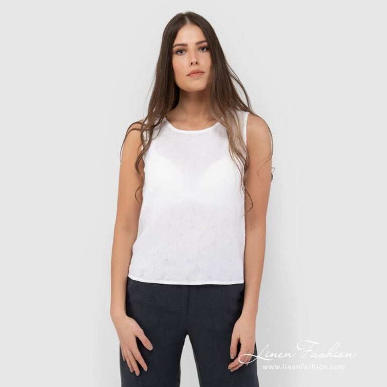 TATU white linen blouse