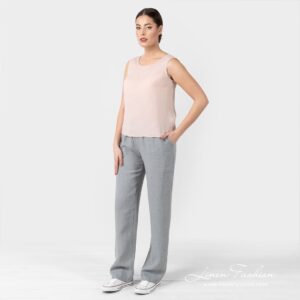 TATU rosy linen blouse with matching pants
