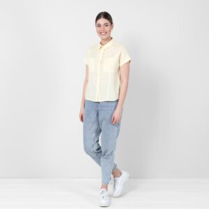 Light yellow linen shirt, 100% linen