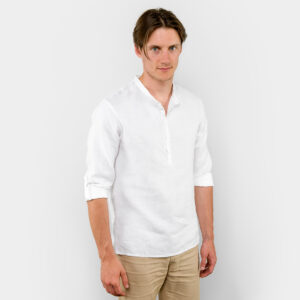 White linen men's shirt