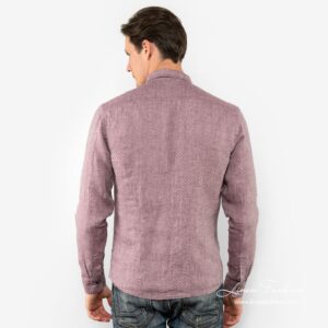 SIR violet linen shirt back side