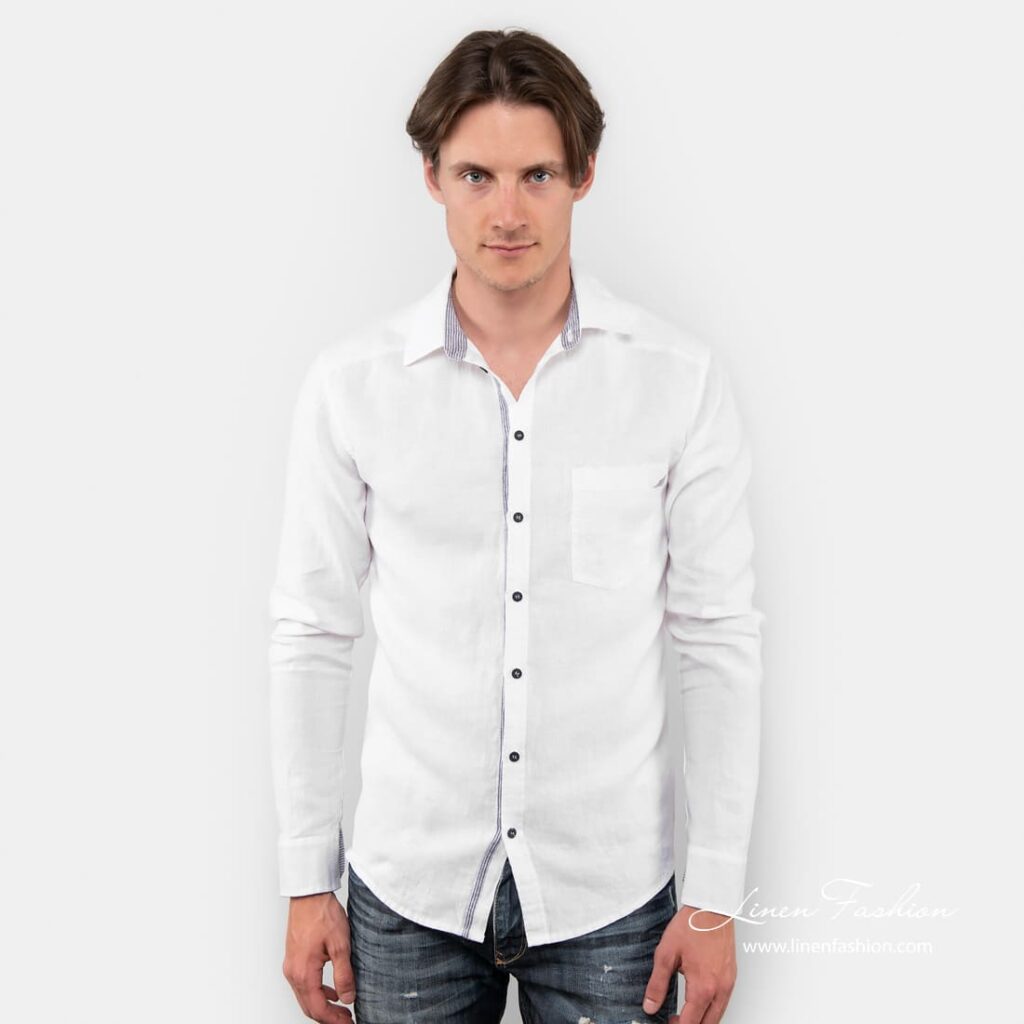 SAN MARINO white linen shirt