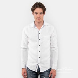 SAN MARINO white linen shirt