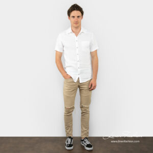 CORTO white linen shirt full size