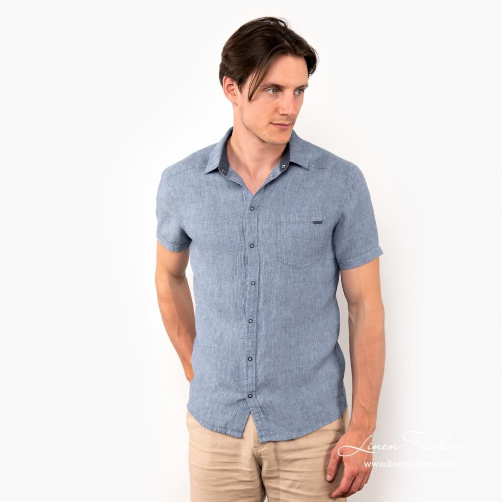 CORTO bluish linen shirt