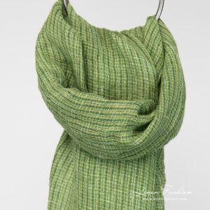 LOTTO MINI Sjal grønn 7 Green linen checked scarf