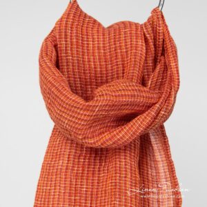 LOTTO MINI Sjal oransje 7 Linen ginger orange scarf