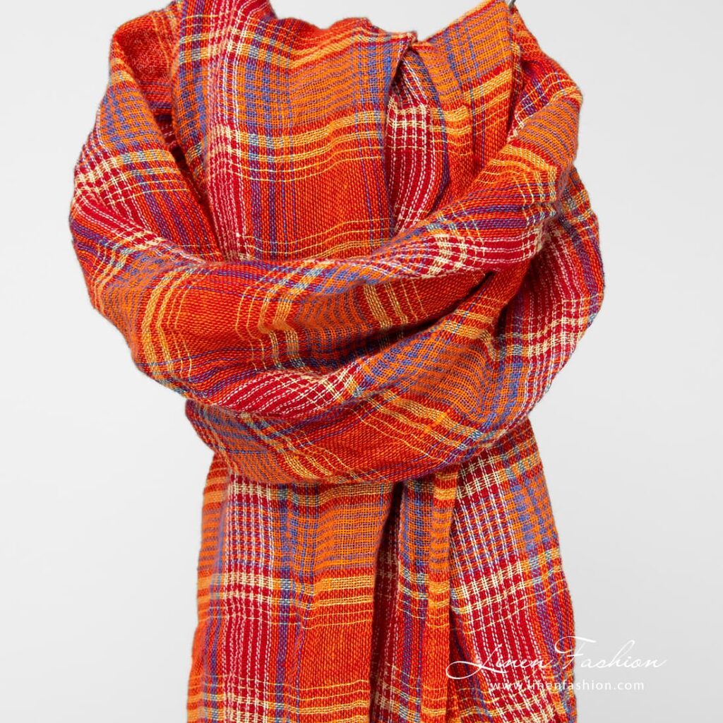 LOTTO MAX Sjal oransje 1 Linen orange scarf