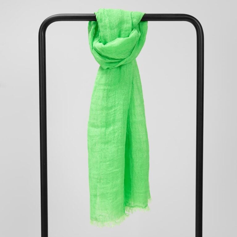 bright green linen shawl