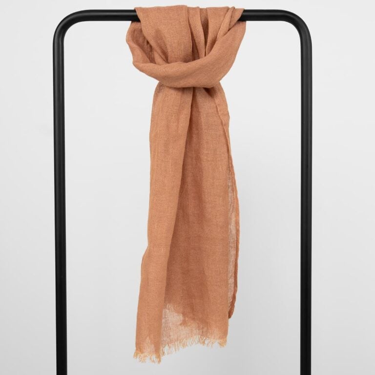 Light brown linen shawl