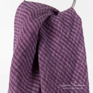MARE Skjerf fiolett 7 MARE violet linen scarf in transparent openweave checks