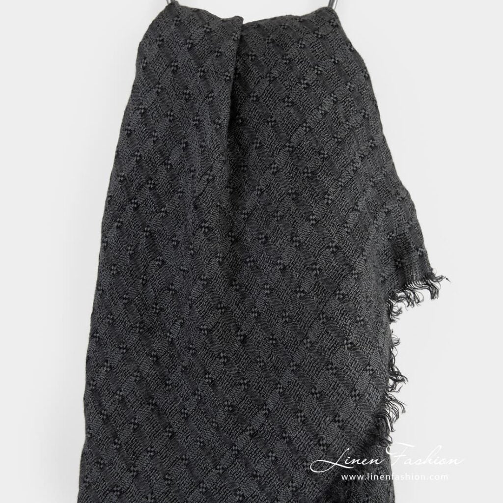 GALAXY grey linen scarf