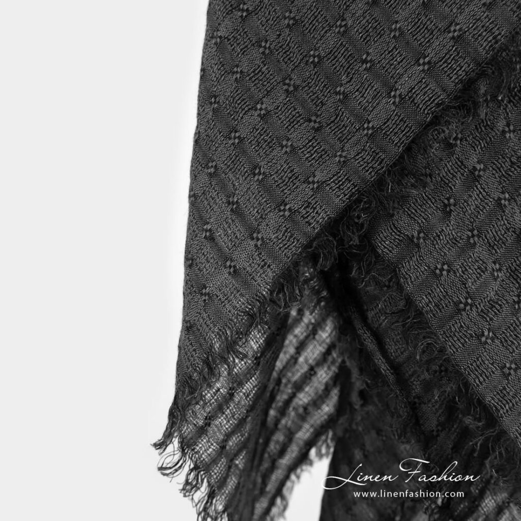 GALAXY Skjerf grått 3 GALAXY grey 100% linen scarf