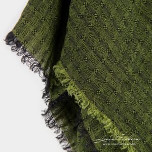 GALAXY green 100% linen scarf