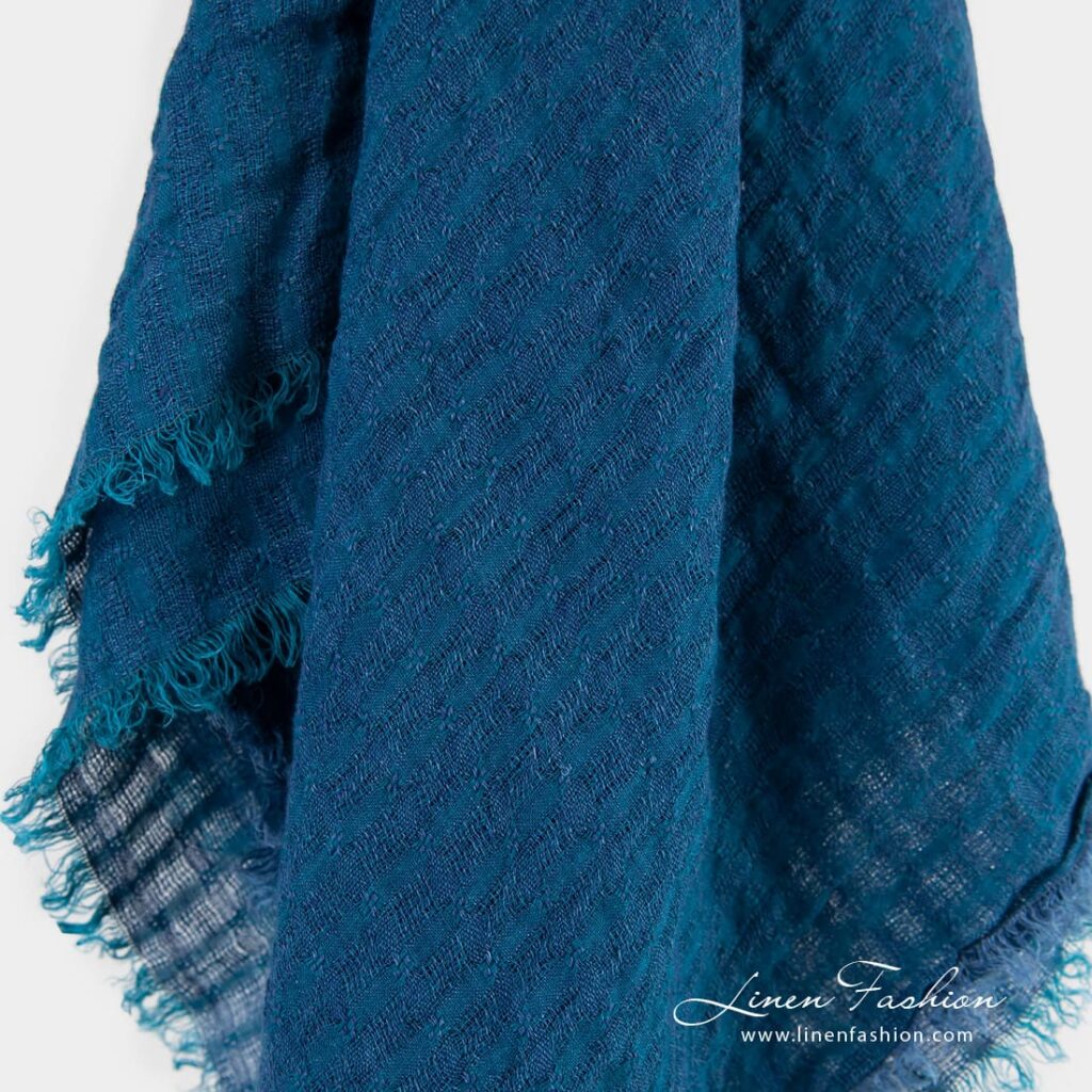 GALAXY blue linen scarf
