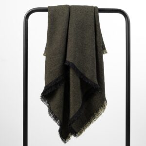 linen black golden scarf