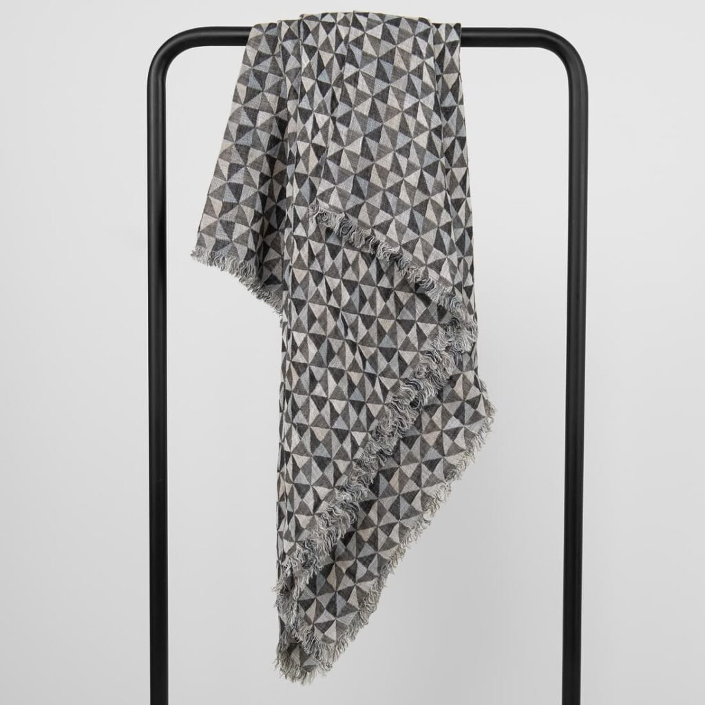 Grey linen scarf