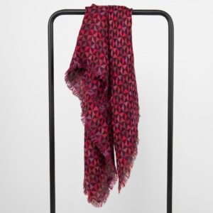 Red linen scarf