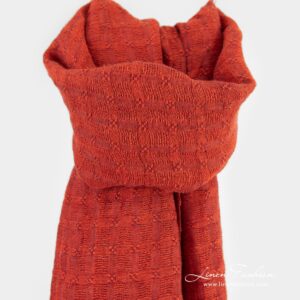 Red linen shawl