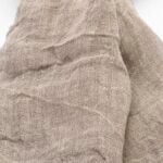 FINO Sjal naturfarget lin med tvinnede frynser