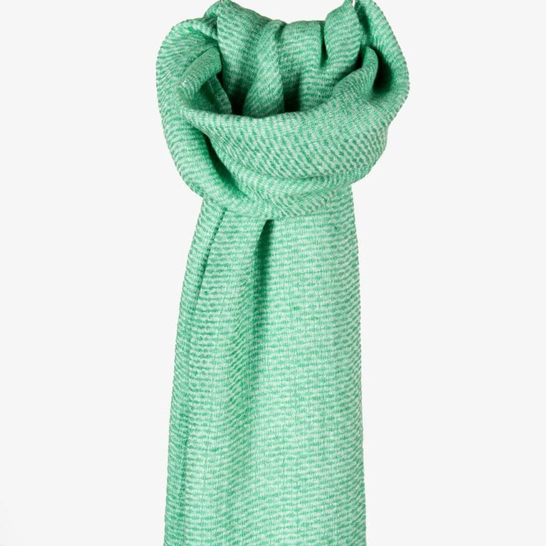 BERGO green linen shawl