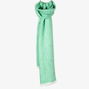 BERGO spinach green linen shawl